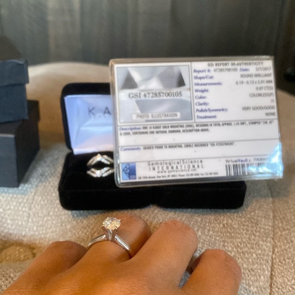 Solitaire Diamond Roundcut 1 carat 14K White Gold & Ring Enhancement  🧾 - Picture 7 of 14